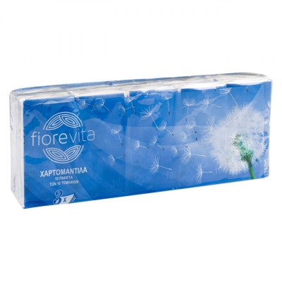 șervețele Nazale, Fiorevita, 3 Straturi, Set 10 Bucăți, Alb, Dimensiuni 10x6cm foto