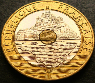 Moneda bimetalica 20 FRANCI - FRANTA, anul 1992 * cod 2002 A foto