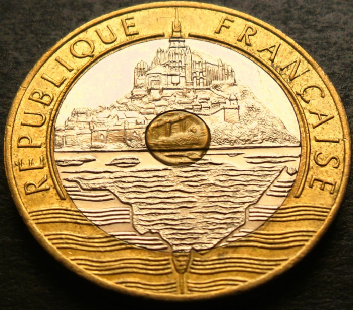 Moneda bimetalica 20 FRANCI - FRANTA, anul 1992 * cod 2002 A