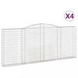 Cumpara ieftin Cosuri gabion arcuite 4 buc. 400x30x160/180 cm fier galvanizat