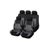 Set Huse Scaune Auto pentru Dacia Logan - RoGroup Mesh, gri cu negru, 9 piese, Ro Group