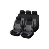 Cumpara ieftin Set Huse Scaune Auto pentru Chevrolet Spark - RoGroup Mesh, gri cu negru, 9 piese