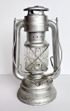 Felinar vintage METALOGLOBUS reconditionat, lampa romaneasca functionala pe gaz, cu sticla decorativa si fitil original