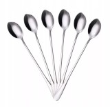Cumpara ieftin Set 6 lingurite pentru deserturi, cafea si inghetata, 19 cm, argintiu, Oem