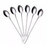Set 6 lingurite pentru deserturi, cafea si inghetata, 19 cm, argintiu