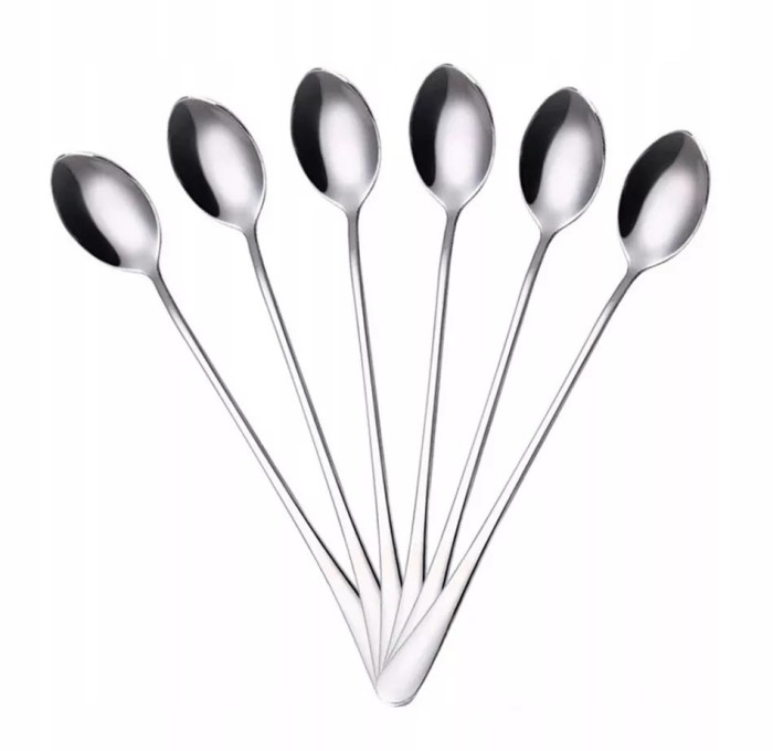 Set 6 lingurite pentru deserturi, cafea si inghetata, 19 cm, argintiu