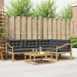vidaXL Set de canapele de exterior 5 pcs Alb și antracit 3386426