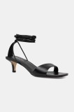 MICHAEL Michael Kors sandale de piele Jaida culoarea negru, 40S5JDMS2L.001