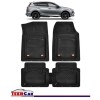 Covorase Auto TeamCar&reg; Tip Tavita Compatibile Toyota RAV4 Generatia IV (2013&ndash;2018) Negru Material Rezistent, Cauciuc
