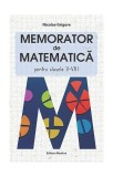 Memorator de Matematică pentru clasele V-VIII - Paperback brosat - Nicolae Grigore - Nomina