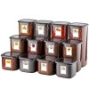 Set GinzaMaison 12 Recipiente Alimentare de 3 marimi pentru Frigider, Congelator, Dulap sau Camara, potrivit pentru Cuptor cu Microunde, cu 24 etichet