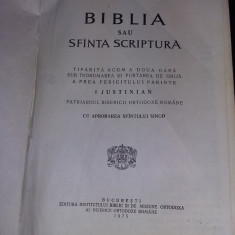 BIBLIA sau SFANTA SCRIPTURA,Preafericitul JUSTINIAN,Carte Ortodoxa 1975