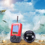 Fish Finder XJ-01, Detector portabil si inteligent de pesti, Ecran LCD, Senzor Sonar Wireless 100m, Sunet Ecou Sonar, Star