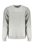 Cumpara ieftin Bluză bărbați fară fermoar cu imprimeu cu logo, Regular fit, Gri, XL