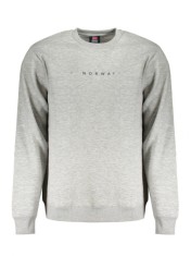 Bluza barba?i fara fermoar cu imprimeu cu logo, Regular fit, Gri (Marime: 2XL) foto