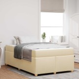 Cumpara ieftin Cadru de pat cu saltea Crem 120 x 190 cm tesatura