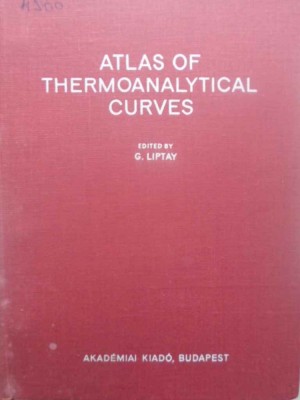ATLAS OF THERMOANALYTICAL CURVES 3-G. LIPTAY-231801 foto