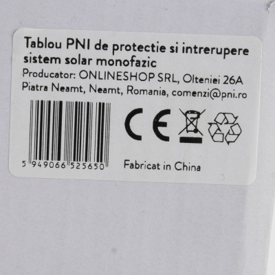 Tablou PNI CBM-2 de protectie si intrerupere sistem solar monofazic foto