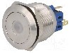 Intrerupator anti-vandalism, ON-ON, &Oslash;25mm, ONPOW - GQ25-11ZD/G/24V/S