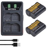 Set 2 acumulatori EN-EL15c + incarcator Nikon D800 D850 D780 D7100 Z6 Z6 Z7 Z8