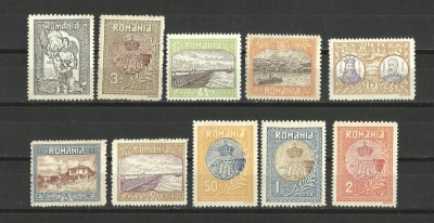 ROMANIA 1913 LP 69 SILISTRA GUMA ORIGINALA SERIE MNH / MLH foto