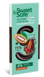 Ciocolata amaruie cu indulcitor natural de stevia Sweet&amp;Safe, 90g, Sly Nutritia