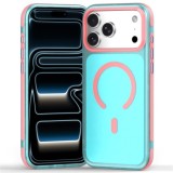 Husa compatibila cu iPhone 18 Pro, IceMag, MagSafe, Antisoc, contur Sky Blue