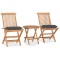 vidaXL Set mobilier exterior pliabil cu perne, 3 piese, lemn masiv tec 3063186