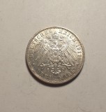 Germania 3 Mark Marci 1911 A Aunc Prusia Piesa de Colectie