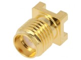 Mufă SMA mamă 50&Omega; SMT aurită pe cablu PTFE