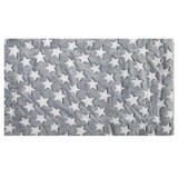 Covoras pufos pentru animale de companie, Gri cu stele albe, 80x50 cm, CMCLASS