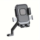 Suport universal pentru telefon mobil pentru motocicleta, scuter, bicicleta, material ABS, suport fix si rotativ pentru navigatie GPS pentru motocicle