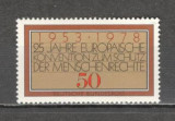 Germania.1978 25 ani Conventia europeana a drepturilor omului MG.434, Nestampilat