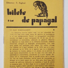 BILETE DE PAPAGAL , REVISTA , DIRECTOR TUDOR ARGHEZI , NR. 16 , VOLUMUL I , ANII '37 - ' 38