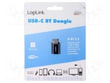 Adaptor Bluetooth USB-C LOGILINK 3Mbps 20m Bluetooth 5.3