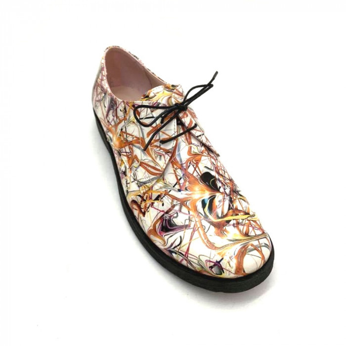 Pantofi din piele naturala Oxford Pax Multicolor