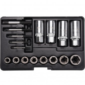 Set extractoare de suruburi si piulite rupte Yato YT-06033, 17 buc, Cr-V