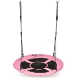 Leagan de gradina tip cuib roz, 100 cm, reglabil, rezistent 150 kg
