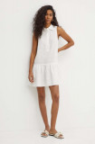 MAX&amp;Co. rochie din in culoarea alb, mini, drept, 2416221015200, Max&amp;Co.
