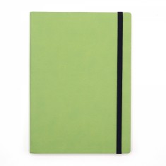 Agenda notes A5 Velvet cu elastic verde deschis