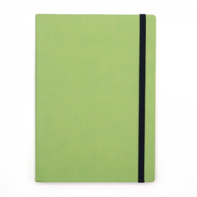 Agenda notes A5 Velvet cu elastic verde deschis foto
