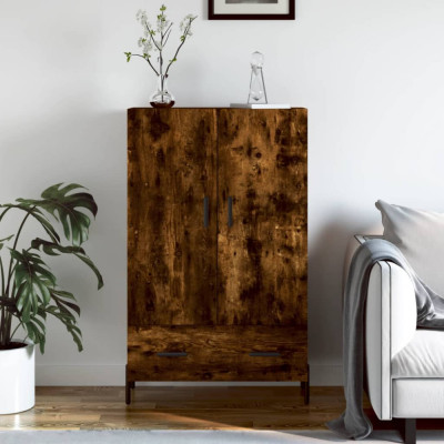 vidaXL Dulap &amp;icirc;nalt, stejar afumat, 69,5x31x115 cm, lemn prelucrat foto