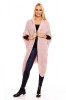B378-5 Cardigan maxi cu maneci trei sferturi