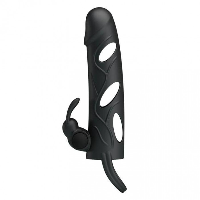 Manson/Extensie Penis Cu Vibratii, Negru