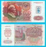 Transnistria (pick 11) 500 Ruble 1992(1994) UNC; Timbru Suvorov pe bancnota sovietică P-249