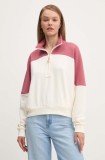 Converse bluza femei, culoarea bej, cu imprimeu, 10026781-A06