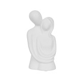 Decoratiune statuie ceramica Pereche imbratisata, 20x7.3x9.2 cm, ATU-084298, Oem