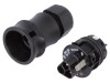Conector circular tată WIELAND 3 pini 20A RST terminal surub cablu 6-10mm argintat negru