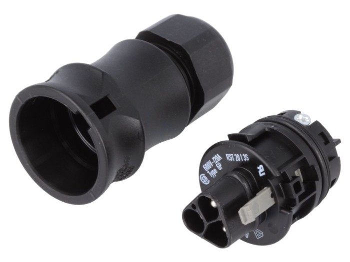 Conector circular tată 3 pini, 20A