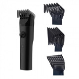 Aparat de tuns Xiaomi Mijia Hair Clipper Negru, Lama ceramica invelita in titan, Avertizare ungere lama, 2 viteze, 6200rpm, USB Type-C